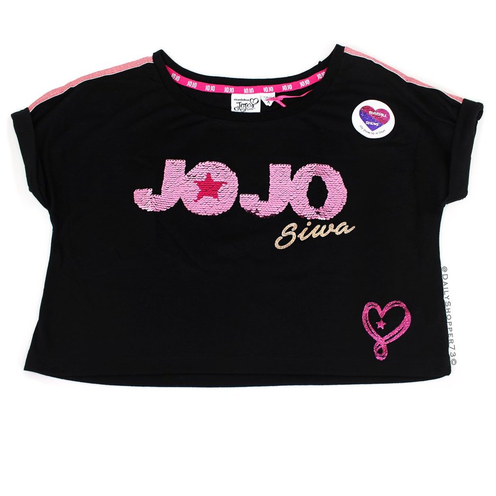Exclusive Jojo Siwa x Primark Sparkly Flip Sequin Athleisure Cropped T-Shirt